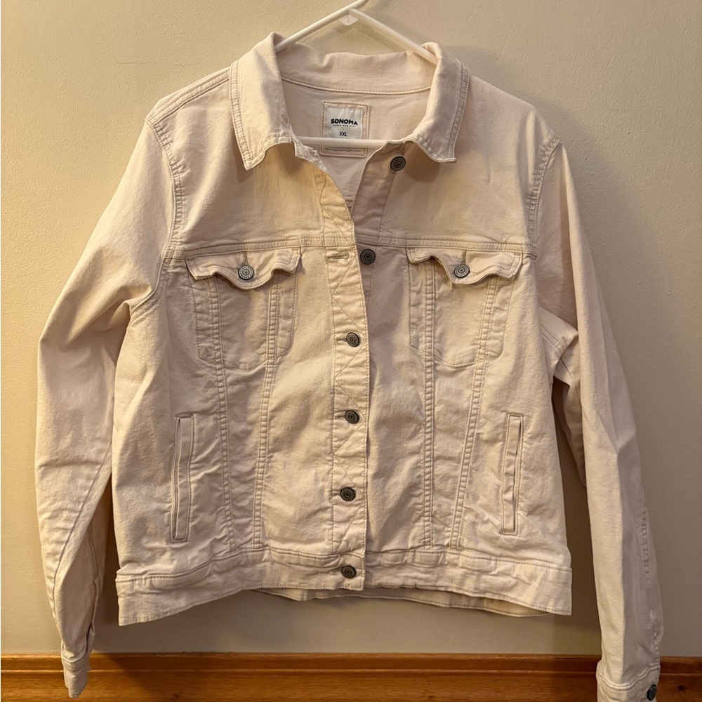 Sonoma Women's Light Tan Jean Jacket